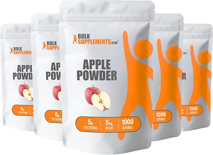 BulkSupplements.com Apple Powder - Apple Fruit Powder, Superfood for Digestive Support - Natural & Gluten Free, 5g per Serving, 5kg (11 lbs) (Pack of 5)