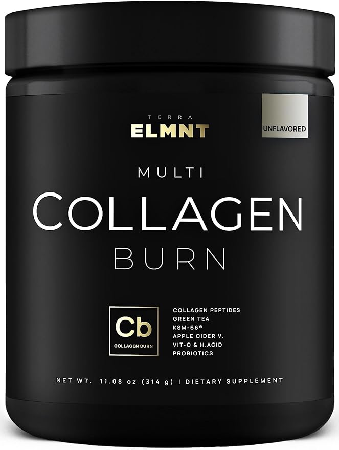 ELMNT Super Collagen Powder for Women Weight Loss + Beauty w. Probiotics, Hyaluronic Acid, ACV, KSM-66, Biotin - Premium Multi Collagen Peptides Protein Supplement Colageno for Women (Unflavored)