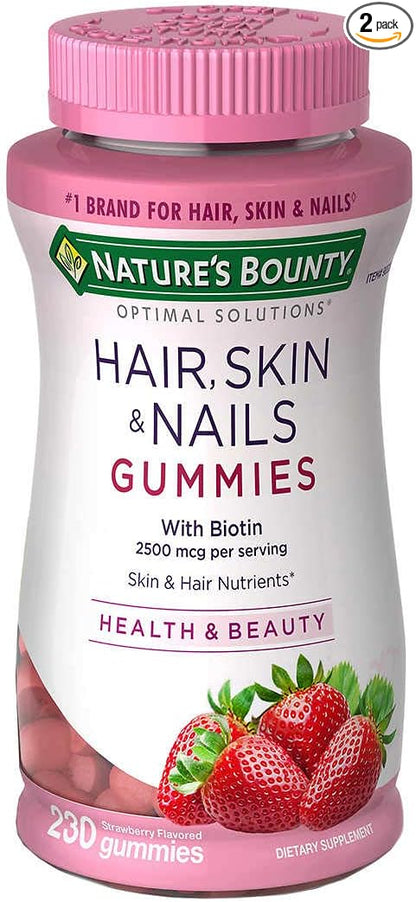 Nature's Bounty Hair, Skin and Nails, 230 Gummies (2 Pack)