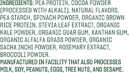 Vega Protein and Greens Protein Powder Chocolate (19 Servings) - 20g Plant Based Protein Plus Veggies, Vegan, Non GMO, Pea Protein for Women and Men, 1.4lb (Packaging May Vary)