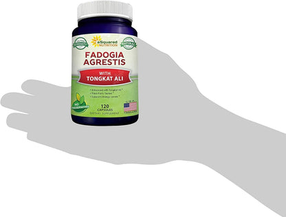 aSquared Nutrition Fadogia Agrestis 1000mg & Tongkat Ali 400mg - 120 Capsules - Fadogia Agrestis Extract Supplement and Powder Complex Pills