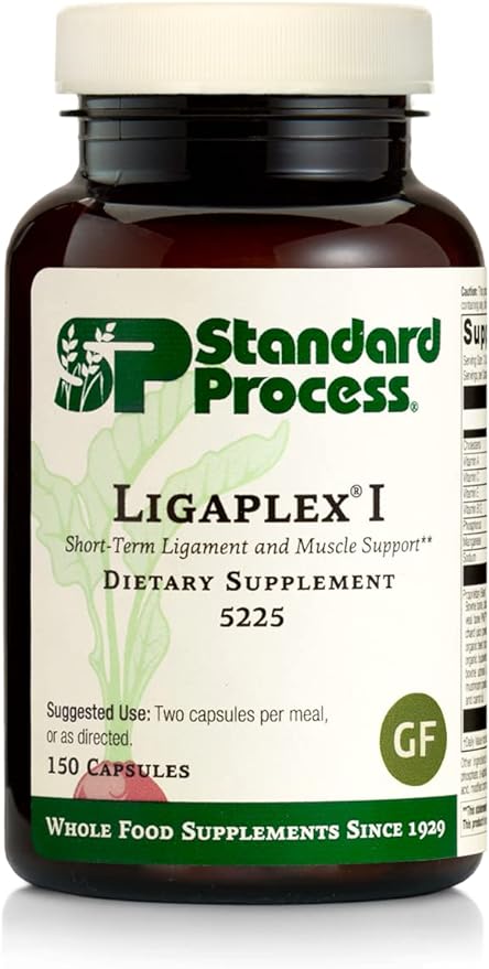 Standard Process Ligaplex I - Whole Food Supplement, Manganese Supplement, Bone Health and Bone Strength, Joint Support with Phosphorus, Shitake, Calcium Lactate, Beet Root and More - 150 Capsules