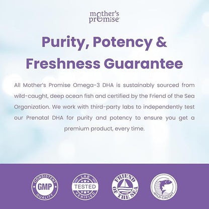 Prenatal DHA for Women 600mg + 400 IU Vitamin D3 | 120 Softgels | Supports Brain Health | Triglyceride Omega 3 Fish Oil DHA Prenatal Vitamins for Pregnancy & Nursing | 300mg per Capsule