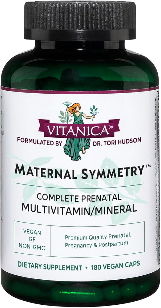 Vitanica Maternal Symmetry, Prenatal and Postnatal Vitamins, Vegan, 180 Capsules