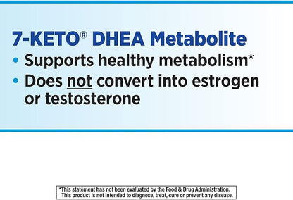 Nature's Way 7-KETO, DHEA Metabolite, Metabolism Support Supplement*, 25mg Potency Per Serving, 60 Capsules