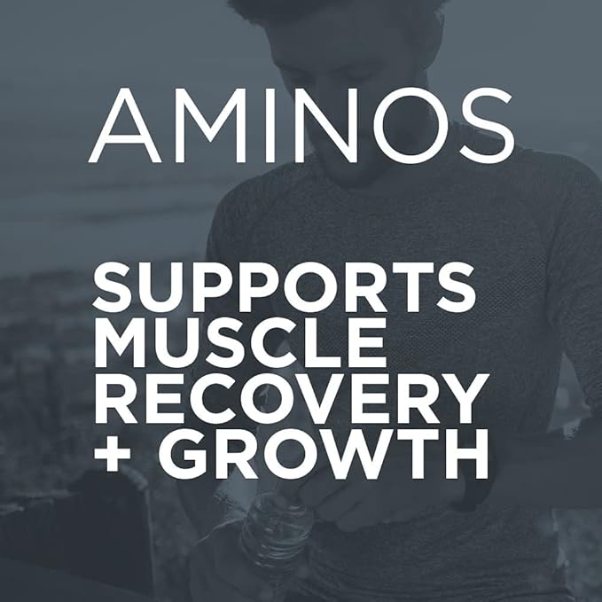 Aminos | 4g of Free-Form Amino Acids, Beta-Alanine, 0 Sugar & 60 Servings (Blue Steele)