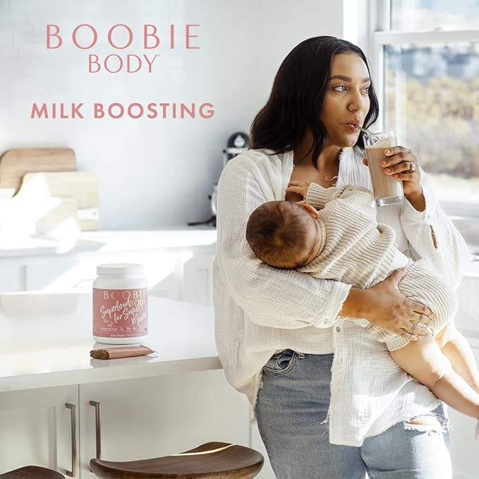 Boobie Body Superfood Protein Meal Replacement Shake, Coffee Caramel Flavor | 19g Protein | Safe For Pregnancy, Lactation, & Motherhood | Organic, Vegan, Zero Sugar, 1 Tub (21.2 oz.)