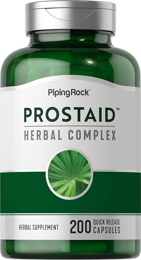 Piping Rock Prostate Supplement for Men | ProstAid Herbal Complex | 200 Capsules | Non-GMO, Gluten Free