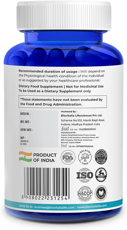 Biovitalia Multivitamin Capsules for Men Promote Body Immunity & Support Healthy Heart Function for Daily Active Energy -Enriched with Essential Vitamins, Minerals, Antioxidants - 60 Capsules