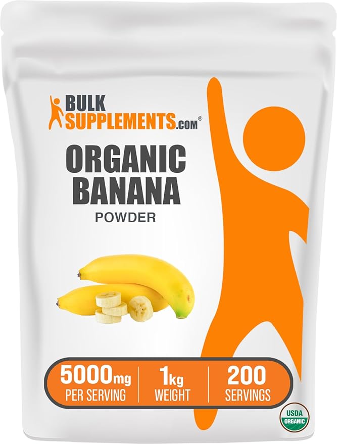 BulkSupplements.com Organic Banana Powder - Smoothie Powder - Dried Bananas Powder - Fruit Powder - Banana Flavoring Powder (1 Kilogram - 2.2 lbs)