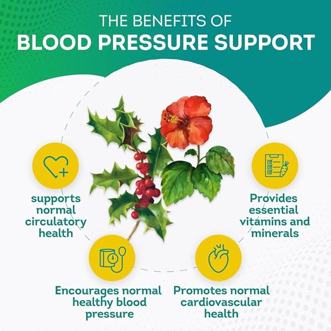 PurePremium Supplements Blood Pressure Supplements with Hawthorn Berry, Hibiscus - Nitric Oxide for Normal Blood Pressure Support w/Vitamin B12 - Garlic Supplements for Normal Nitric Oxide - 90 Caps