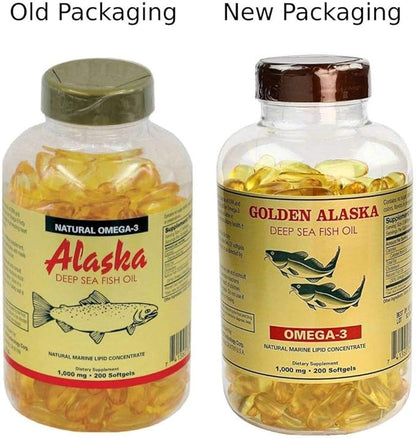 Omega 3 Alaska Deep Sea Fish Oil 1000mg 200 Softgels