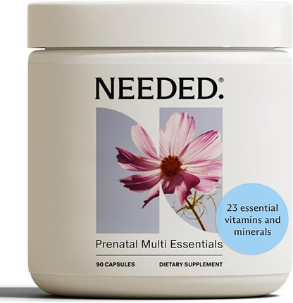 Needed. Multivitamin for Prenatal | Prenatal Multi Essentials Capsule- Pregnancy, Breastfeeding, Postpartum | Expertly-Formulated & Third-Party Tested, | 30-Day Supply