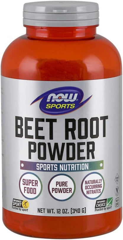 NOW Foods Sports Nutrition, Beet Root Powder, Super Food With Naturally Occurring Nitrates, 12-Ounce