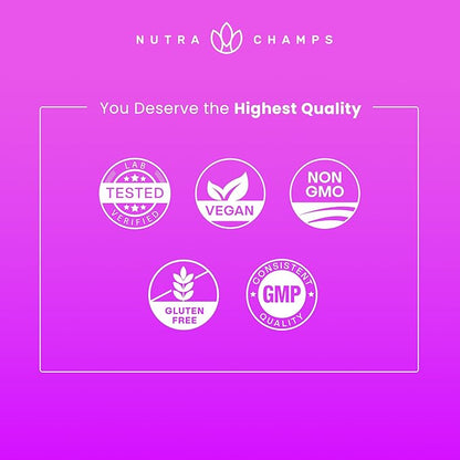 NutraChamps Sugar Free Biotin Gummies 10000mcg [High Potency] - Healthy Hair, Skin & Nails for Women, Men & Kids - 5000mcg in Each Gummy - Vegan Hair Health Vitamins Supplement - Raspberry (2-Pack)