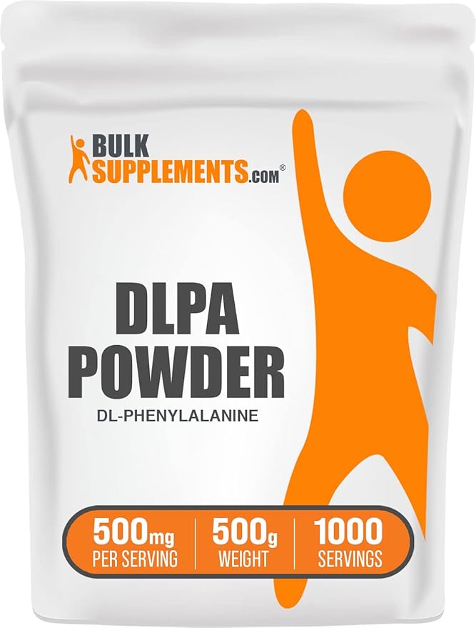 BulkSupplements.com DL-Phenylalanine Powder - DLPA Powder, DL-Phenylalanine 500mg - DLPA Supplements, Amino Acid - Gluten Free, 500mg per Serving, 500g (1.1 lbs) (Pack of 1)