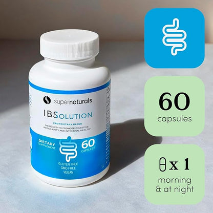 JLM NUTRITIONALS IBSolution Pure Digestive Enzymes for Men and Women | Support for Bloating, Constipation, Diarrhea, and Gas, Bowel Support Digestion Supplement, Vegan, 60 Count