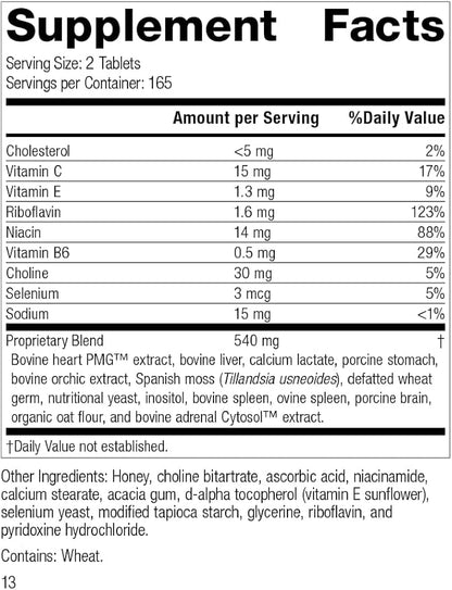 Standard Process Cardio-Plus - Antioxidant Support - Heart Health Supplement - Circulation & Blood Flow Supplement with Vitamin B6, Niacin & Riboflavin - Energy Metabolism Supplement - 330 Tablets