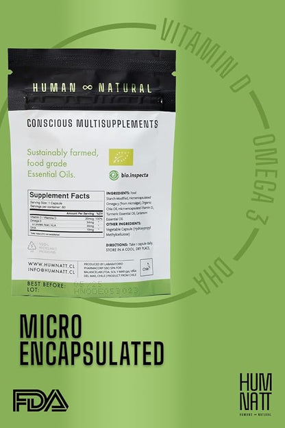 On Detox | Vegan Capsules with Vitamin D, Omega-3, Chia Oil, Turmeric & Cardamom Oils | Supports Body Cleansing & Wellness | 60 Count