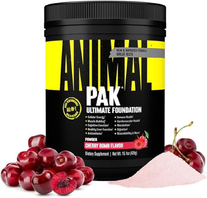 Animal Pak - Vitamin Powder with Zinc, Magnesium, Amino Acids and More - Digestive Health, Immune Booster and Focus Support - Multivitamin for Men and Women - Spectra and 85+ Nutrients - 60 Scoops