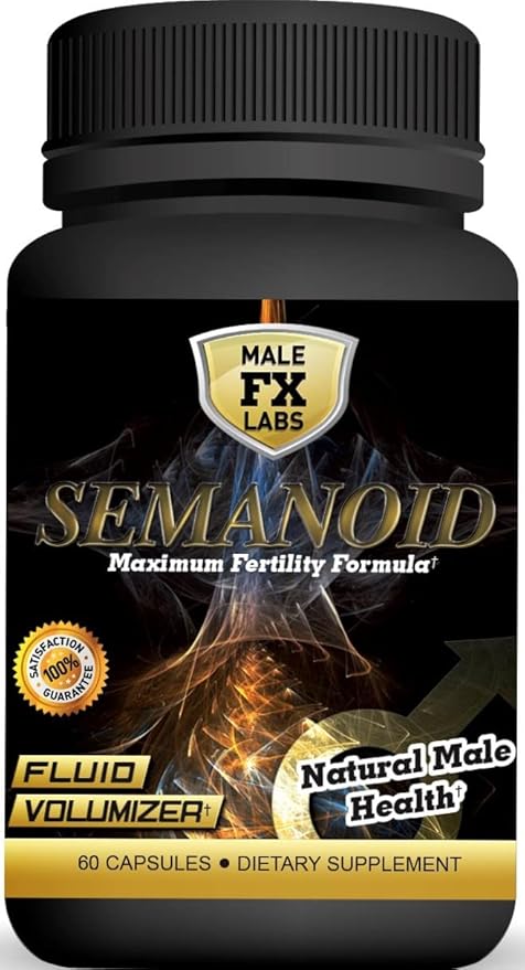 SEMANOID (60 Caps) Maximum Fertility Formula and Semen Volumizer - Advanced Fertility Ingredients and Male Prenatal Vitamin Blend, 1 Month Supply