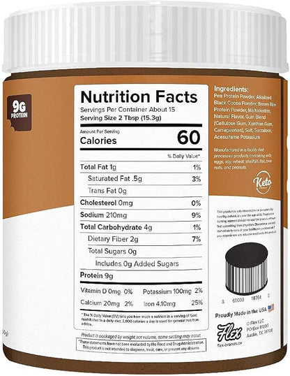 Flexible Dieting Lifestyle Vegan Protein Cookie Butter Powder - Brownie Batter | Dairy-Free, Keto-Friendly, Low Carb, Sugar-Free, Gluten-Free | Easy to Mix, Bake and Spread | 8.1oz