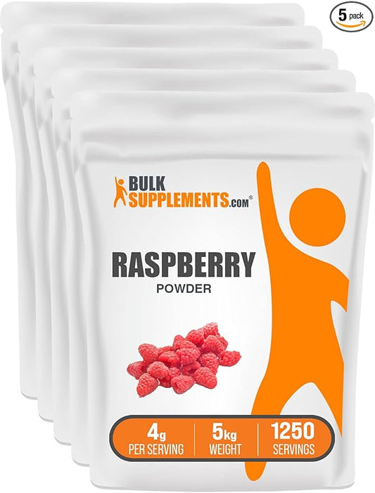 BulkSupplements.com Raspberry Powder - Antioxidant Powder - Dried Raspberries Powder - Raspberry Fruit Powder - Raspberry Flavoring Powder - Dried Fruits Powder (5 Kilograms - 11 lbs)