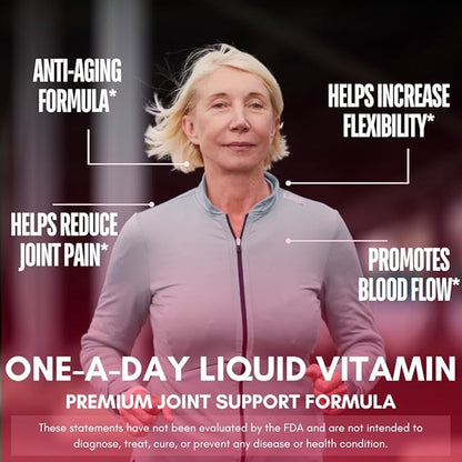 Joint Complete Premium- Liquid Joint Supplement w/Glucosamine, Chondroitin, MSM, Hyaluronic Acid – for Bone, Joint Health - 96% Max Absorption– 32oz, 32 serv
