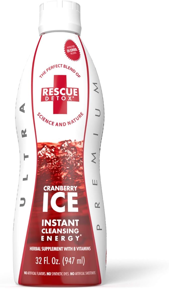 Rescue Detox ICE - Cranberry Flavor - 32oz | Works in 90 Minutes Up to 5 Hours