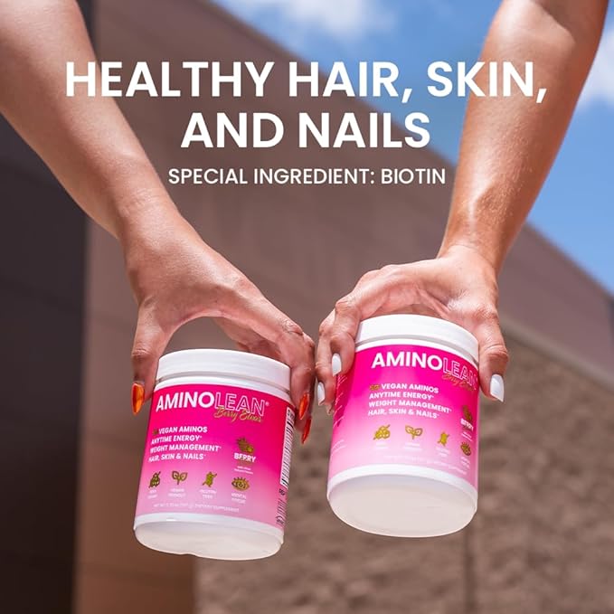 RSP NUTRITION AminoLean Pre Workout, Clean Energy with No Jitters, Tingles or Crash, Vegan Friendly with Added Biotin for Hair, Skin, Nails, Berry Elixir, 30 Servings