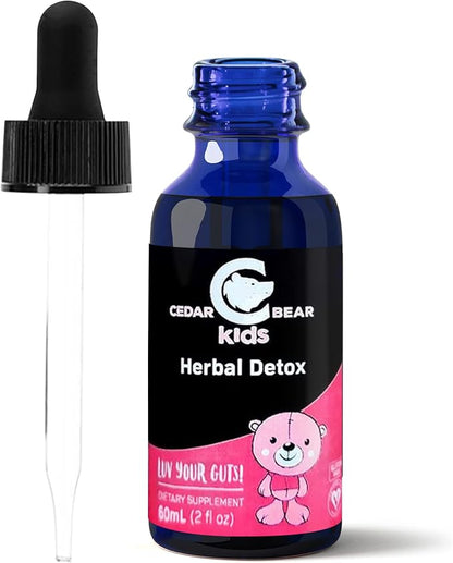 Cedar Bear Herbal Detox for Kids is a Liquid Herbal Supplement That Helps The Immune System & Protects Organs That are Often affected 2 fl oz / 60 ml