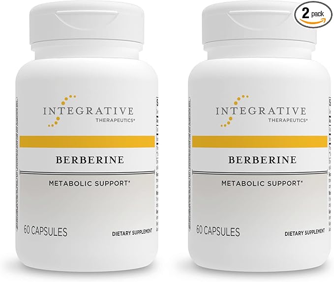 Integrative Therapeutics Berberine - 1000–1500 mg Daily - Berberine HCL Supplement for Metabolic Support* - Gluten-Free & Vegan Supplements for Men & Women - 60 Capsules, 2 Pack