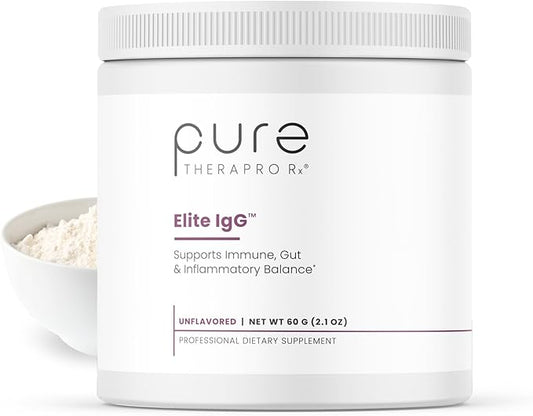 Pure Therapro Rx Elite IgG Immunoglobulin Supplement | 1100+ mg IgG, IGA & IgM Serum Derived Immunoglobulins (SBI) | Colostrum Supplement Alternative | Gluten, Dairy & GMO Free (30 Servings - Powder)