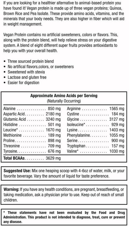 Biomental Vegan Chocolate Protein Powder - Plant-Based -Easy Absorption - Delicious Chocolate - Muscle Building, Ideal Healthy Vegan Lifestyle - Non-GMO, Gluten-Free Protein Supplement