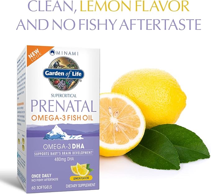Garden of Life Prenatal DHA Omega 3 Fish Oil - Minami Natural Prenatal, 60 Softgels