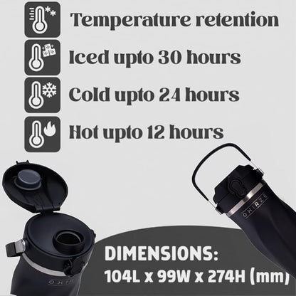 Shaker Bottle –26oz Double Wall Stainless Steel, No Mixing Tools Needed,Ideal for Protein Shakes,Water, Smoothies, Cocktails –Leak-Proof, Copper-Insulated, BPA-Free (Dark Night)