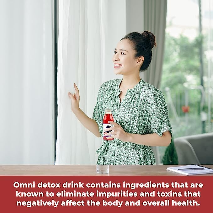 Wellgenix Omni Detox Cleanse Drink - 16 oz Fruit Punch Flavor - Quick Flush Body Detoxifier, Herbal Cleanse System Flush, Body Cleanser for Detox and Cleanse Your System