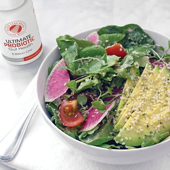 Silver Fern Ultimate Probiotic Supplement Vegicaps - Daily Metabolic Restoration, Proven Survivability, DNA Verified Multi-Strain Probiotic Capsules (2 Bottles - 120 Capsules)