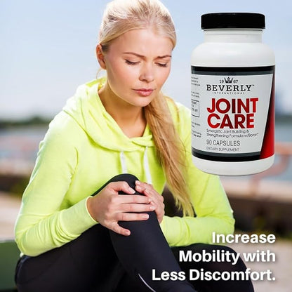 Beverly International Joint Care, 90 Capsules. All Over Joint Support. 3-Stage Collagen-Building Formula with Glucosamine, Chondroitin, MSM, Hyaluronic Acid. Increase Mobility with Less Discomfort.