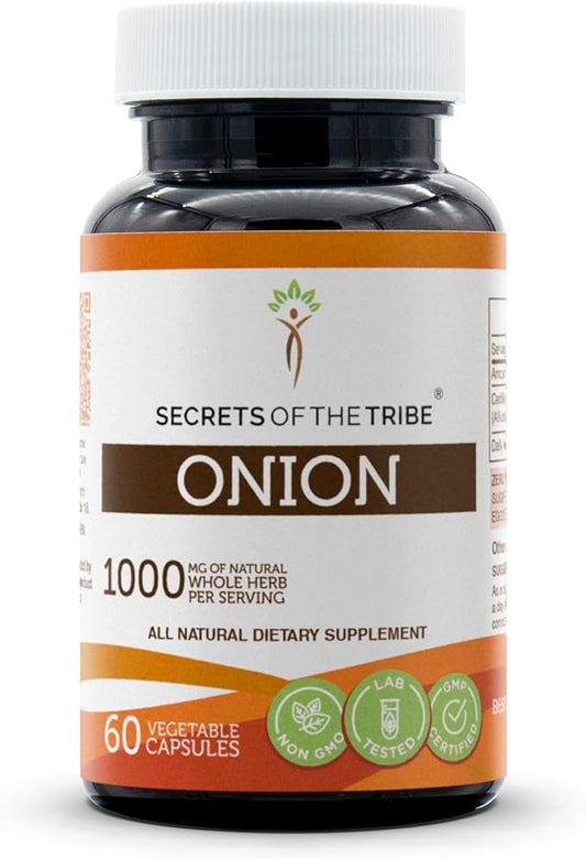 Secrets of the Tribe Onion 60 Capsules, 1000 mg, Onion (Allium Cepa) Dried Bulb (60 Capsules)