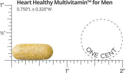 Dr. Sinatra Heart Healthy Multivitamin for Men with Vitamin D 1000 IU, A, B12, C, E, and Zinc, 90 Tablets (30-Day Supply)