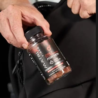 Daily Vitality Gummies for Men - Holistic Well-Being Support - Adaptogen-Enriched - Delicious Strawberry Flavor - 30-Day Supply