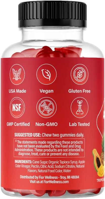FIOR ACV Detox and Cleanse Gummy (Fruit Punch, 120)