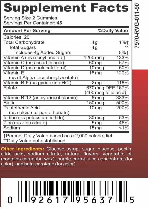 Bariatric Expert Multivitamin Gummies – Fast-Melting Dietary Supplement for Adults Post-Gastric Sleeve and Bypass, Nutritionist Recommended, 90 Count