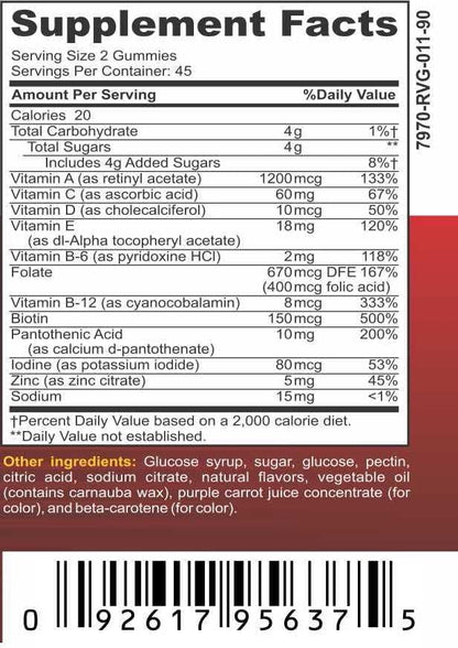 Bariatric Expert Multivitamin Gummies – Fast-Melting Dietary Supplement for Adults Post-Gastric Sleeve and Bypass, Nutritionist Recommended, 90 Count