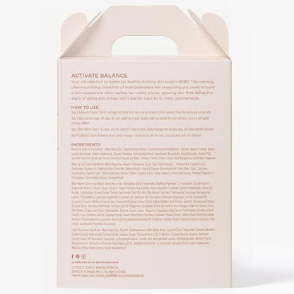 Karuna Mighty Minis, Skin Balancing Starter Set | Includes: Balancing Cleanser 1.69oz/50ml, Wake Up Eye Cream 0.17oz/5ml, Multi-Vitamin Serum 0.33oz/10ml & Lights Out Cream 0.5oz/15ml