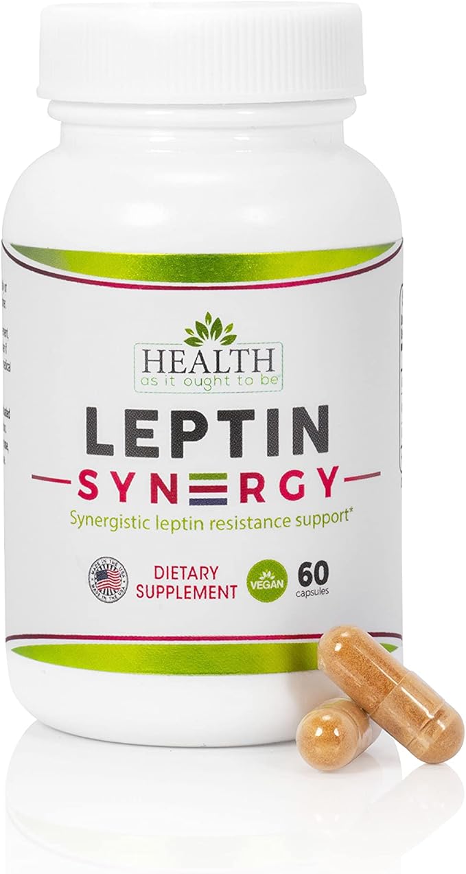 Health As It Ought to Be Leptin Syn3rgy Supplement | Physician Formulated Capsules with Green Tea, African Mango, Ginseng | 60 Capsules