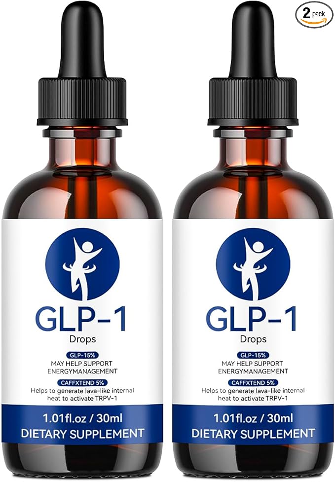 GLP-1 Drops, GLP-1 Supplement Drops for Men and Women ((2 Pack, 2.02 Fl Oz))