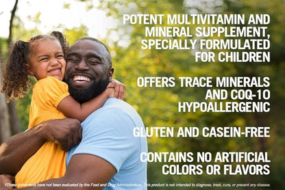 Kirkman - Children’s Multivitamin & Mineral Capsules - 120 Capsules - Potent Broad Spectrum Vitamin/Mineral Supplement - with Coenzyme Q-10 - No Artificial Colors or Flavors