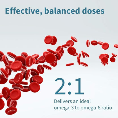 Echiomega Vegan Triple Omega 3 6 9 500 mg, Echium Seed Oil, EFA Supplement for Women with GLA, 60 Softgels